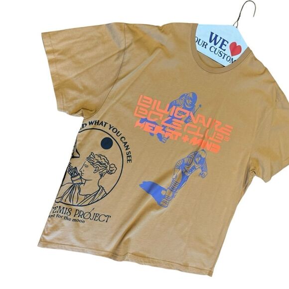 Billionaire Boys Club Tan Short Sleeve Tee BB HUMAN SS TEE in CINNAMON - Picture 7 of 9